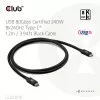 Kabel USB Type-C CLUB3D CAC-1570 1,2m — 80 Gb/s, 240 W, obsługa 8K@240 Hz, czarny