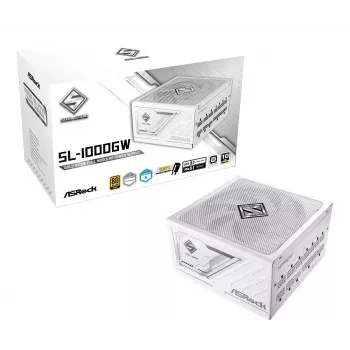 Zasilacz ASROCK Steel Legend Sl-1000gw 1000w 80+ Gold biały ATX