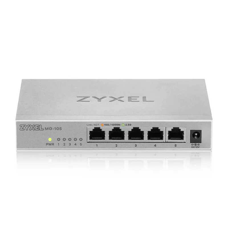 Zyxel XMG-105 Niezarządzalny przełącznik 2.5G Ethernet (100/1000/2500) Szary