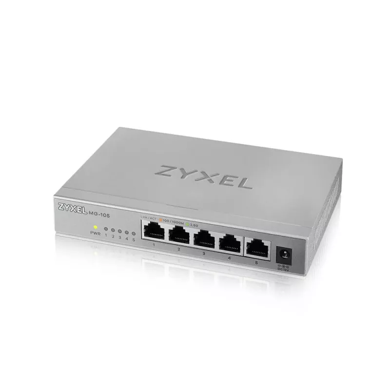 Zyxel XMG-105 Niezarządzalny przełącznik 2.5G Ethernet (100/1000/2500) Szary