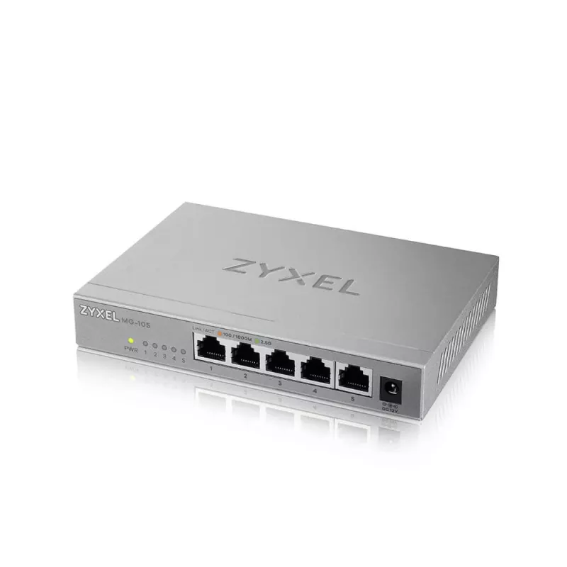 Zyxel XMG-105 Niezarządzalny przełącznik 2.5G Ethernet (100/1000/2500) Szary