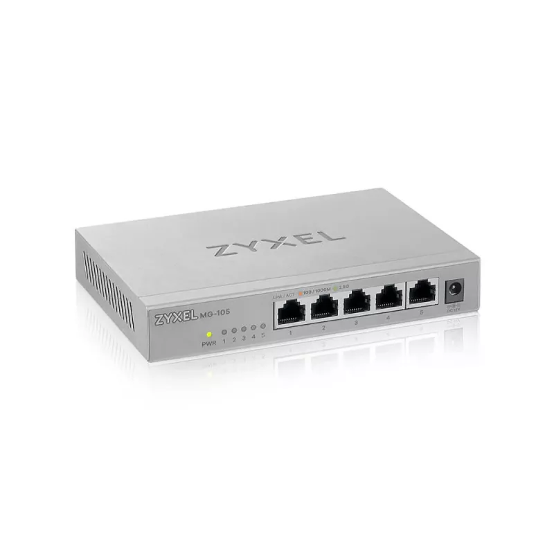 Zyxel XMG-105 Niezarządzalny przełącznik 2.5G Ethernet (100/1000/2500) Szary