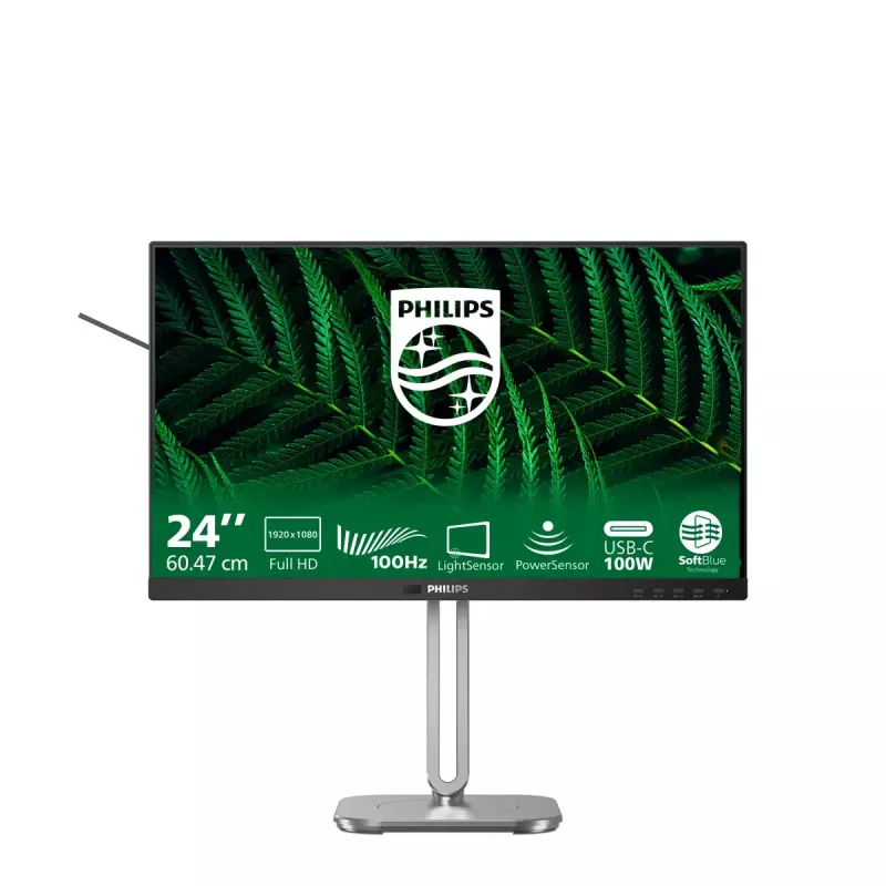 Monitor komputerowy Philips 5000 series 24B2G5301/00 60,5 cm (23,8 cala) 1920 x 1080 pikseli Full HD LCD Czarny