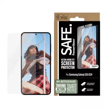 PanzerGlass SAFE. by ® Szkło ochronne Samsung Galaxy S25 | S24 | Ultra-Wide Fit z EasyAligner