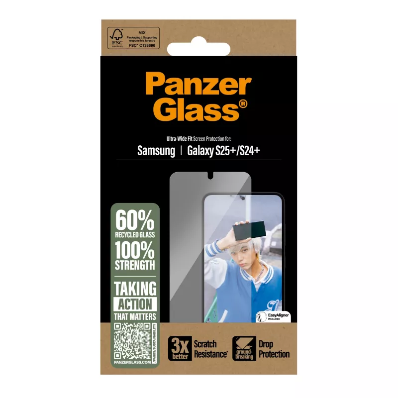 PanzerGlass ® Osłona ekranu Samsung Galaxy S25+ | S24+ | Ultra-Wide Fit