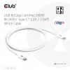CLUB3D USB 80Gbps certyfikowany 240W 8K240Hz Type-C® 1.2m / 3.94ft czarny kabel