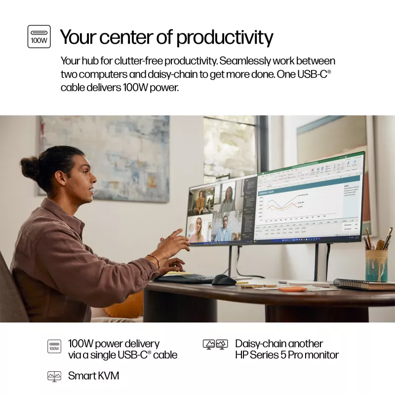 Monitor konferencyjny HP Series 5 Pro 27 cali QHD USB-C - 527pm