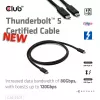 CLUB3D Thunderbolt™ 5 Certified 8K240Hz Data 80/120 Gbps EPR 240 Watt Cable M/M 1m / 3.28ft