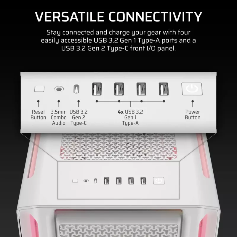 Obudowa PC CORSAIR - Geh Midi 5000T LX RGB (szkło hartowane) biała