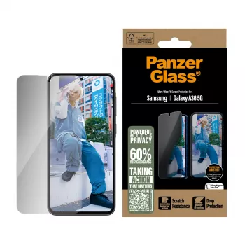 PanzerGlass ® Ekran ochronny z filtrem prywatności Samsung Galaxy A36 5G | Ultra-Wide Fit