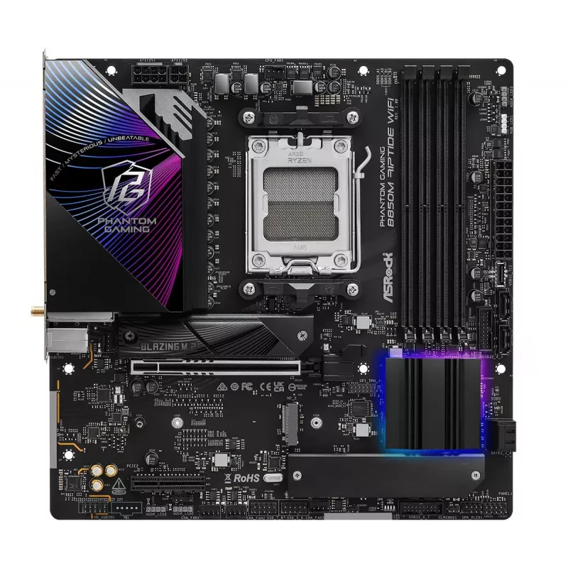 Płyta główna ASRock B850M Riptide WiFi AM5 AMD B850 4 x DDR5 1 x HDMI 2.1 TMDS/FRL 8G 1 x DisplayPort 1.4 z DSC mATX