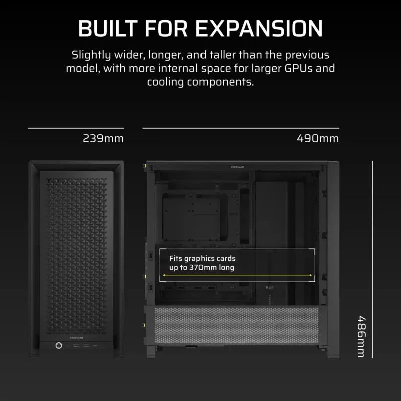 CORSAIR FRAME 4000D obudowa Midi Tower, czarna