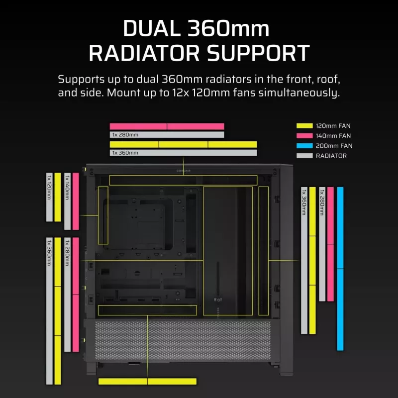 CORSAIR FRAME 4000D obudowa Midi Tower, czarna