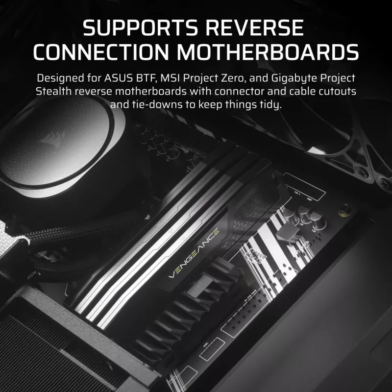 Obudowa PC CORSAIR FRAME 4000D RS Midi Tower — czarna, obsługa EATX, panel boczny ze szkła hartowanego, USB-C, 3x120 mm wentylatory z przodu