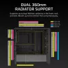 Obudowa PC CORSAIR FRAME 4000D RS Midi Tower — czarna, obsługa EATX, panel boczny ze szkła hartowanego, USB-C, 3x120 mm wentylatory z przodu