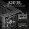 Obudowa PC CORSAIR FRAME 4000D RS Midi Tower — czarna, obsługa EATX, panel boczny ze szkła hartowanego, USB-C, 3x120 mm wentylatory z przodu