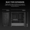 Obudowa PC CORSAIR FRAME 4000D RS Midi Tower — czarna, obsługa EATX, panel boczny ze szkła hartowanego, USB-C, 3x120 mm wentylatory z przodu