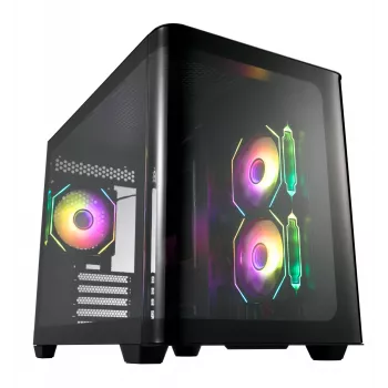 FSP S380-BA Obudowa Mini Tower mITX, mATX Czarna ARGB