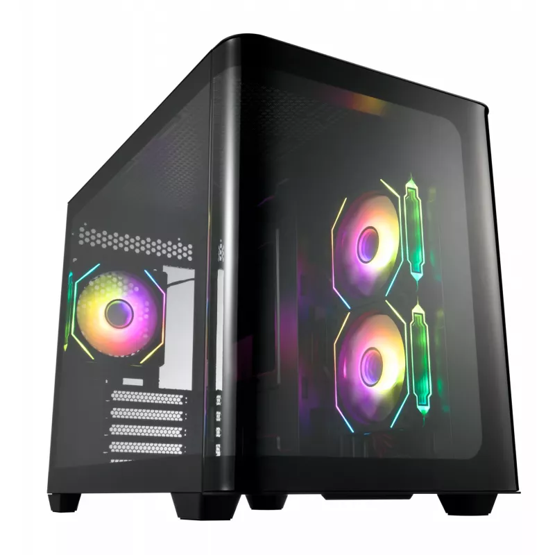 FSP S380-BA Obudowa Mini Tower mITX, mATX Czarna ARGB