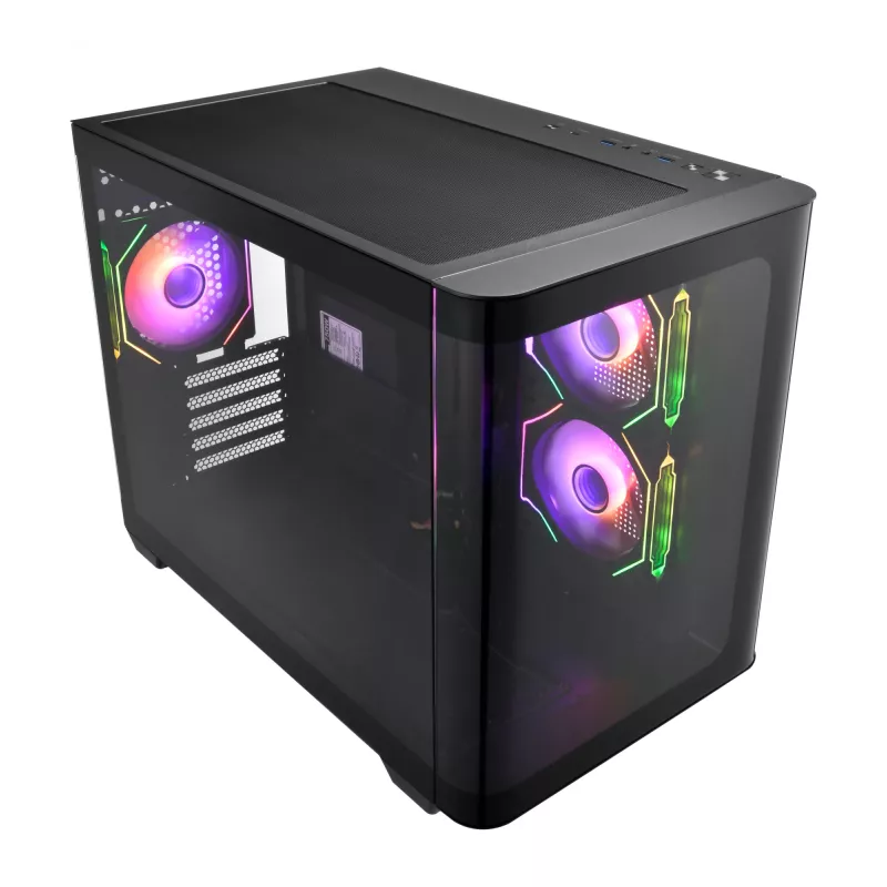 FSP S380-BA Obudowa Mini Tower mITX, mATX Czarna ARGB