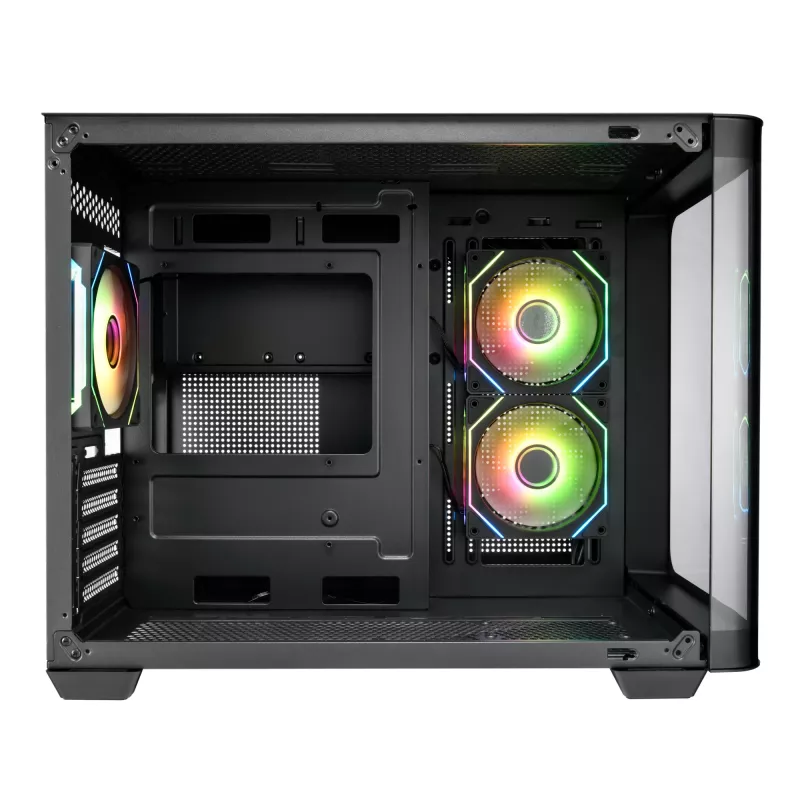 FSP S380-BA Obudowa Mini Tower mITX, mATX Czarna ARGB