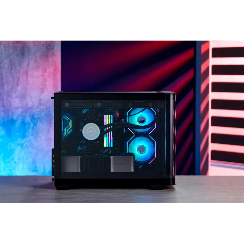 FSP S380-BA Obudowa Mini Tower mITX, mATX Czarna ARGB
