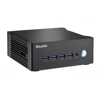 Shuttle Nano PC NA10H7, AMD Ryzen™ 7-8845HS APU, Radeon780M, 2xHDMI, 2xUSB-C 4.0(DP), 2x2.5Gbit LAN, praca ciągła 24/7, w zestawie VESA