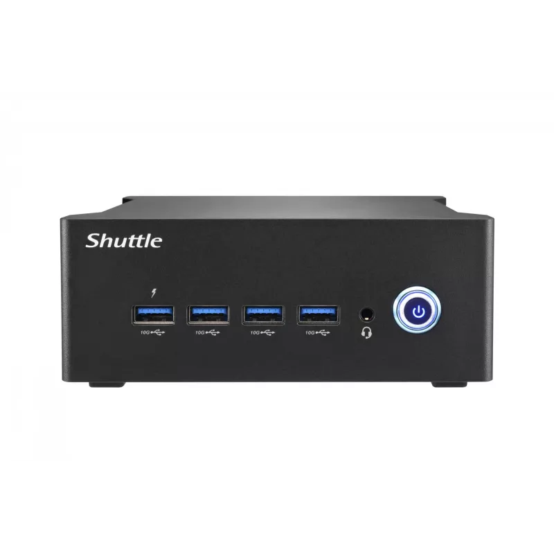 Shuttle Nano PC NA10H7, AMD Ryzen™ 7-8845HS APU, Radeon780M, 2xHDMI, 2xUSB-C 4.0(DP), 2x2.5Gbit LAN, praca ciągła 24/7, w zestawie VESA