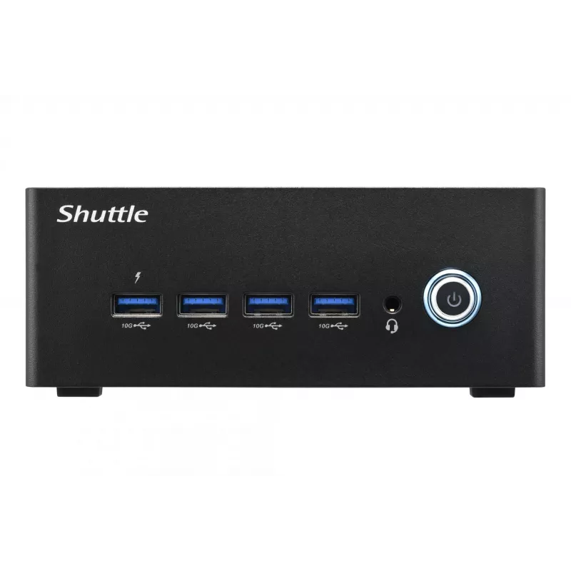 Shuttle Nano PC NA10H7, AMD Ryzen™ 7-8845HS APU, Radeon780M, 2xHDMI, 2xUSB-C 4.0(DP), 2x2.5Gbit LAN, praca ciągła 24/7, w zestawie VESA