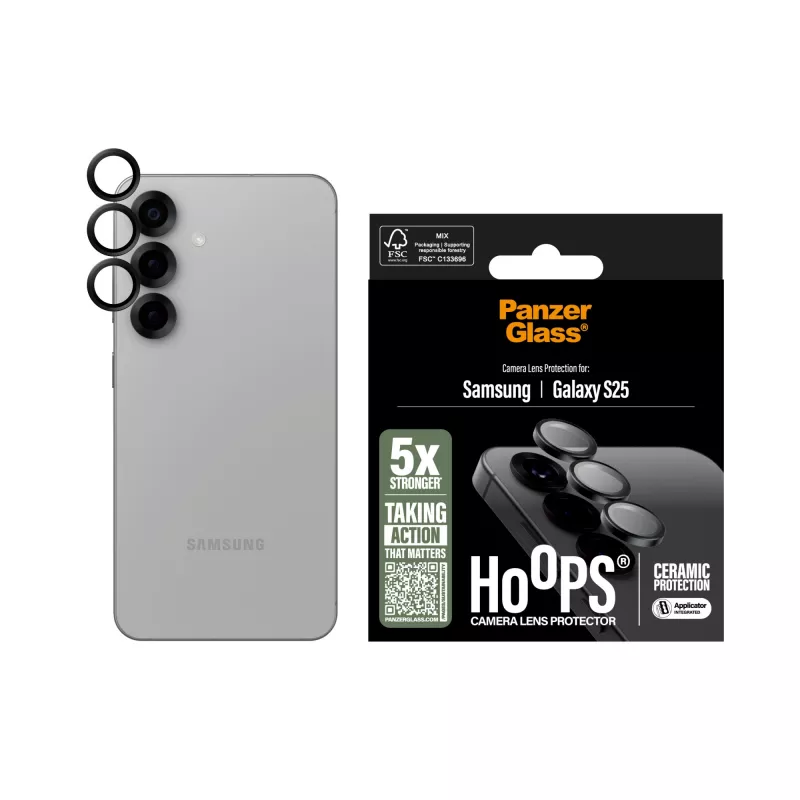 PanzerGlass ® Hoops® Ceramiczna Osłona Obiektywu Aparatu Samsung Galaxy S25