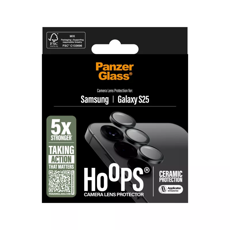 PanzerGlass ® Hoops® Ceramiczna Osłona Obiektywu Aparatu Samsung Galaxy S25