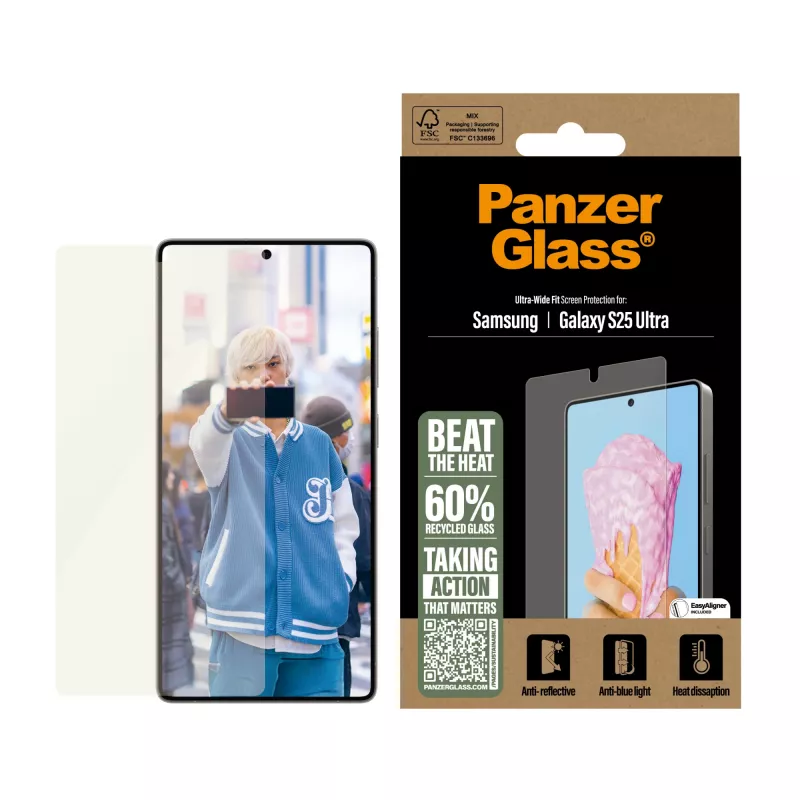 PanzerGlass ® All-in-One Screen Protector Samsung Galaxy S25 Ultra | Ultra Wide Fit
