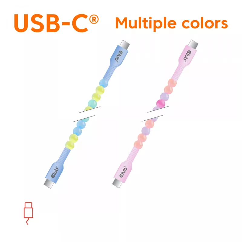 CLUB3D CAC-3011 kabel USB 2 m USB C Niebieski, Zielony