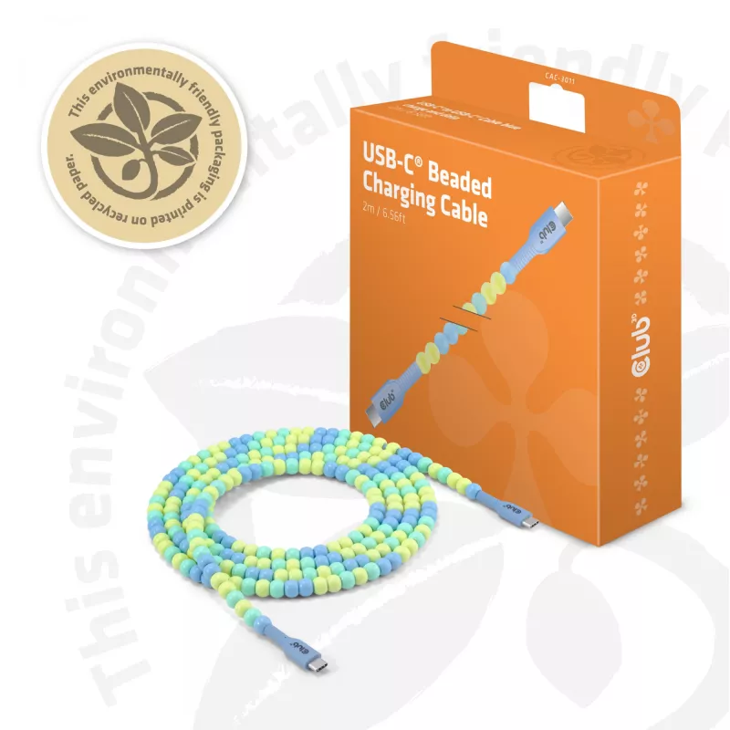 CLUB3D CAC-3011 kabel USB 2 m USB C Niebieski, Zielony