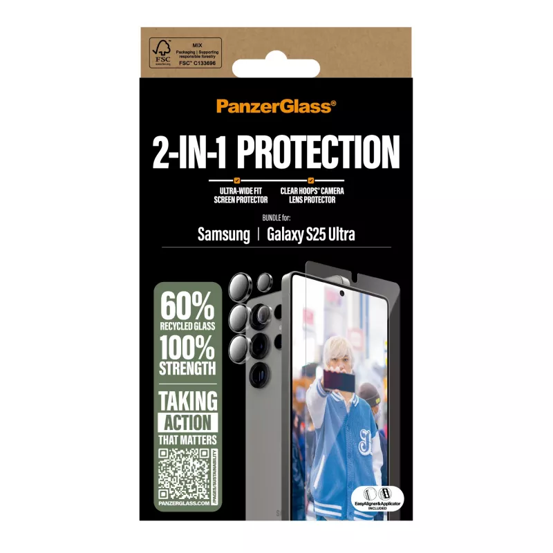 PanzerGlass ® 2-w-1 Zestaw ochronny Samsung Galaxy S25 Ultra
