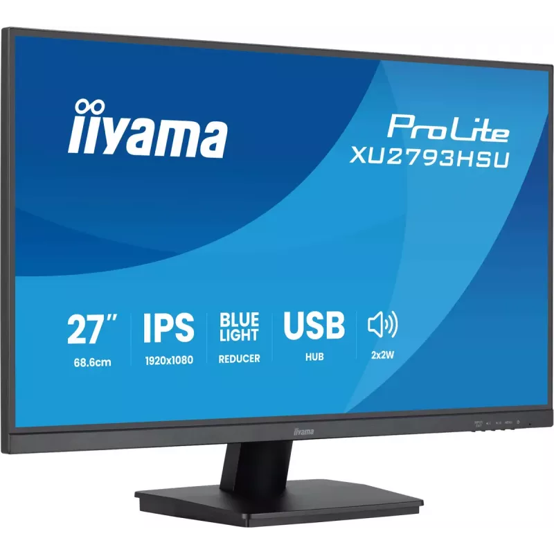 Monitor komputerowy iiyama ProLite XU2793HSU-B7 68,6 cm (27 cali) 1920 x 1080 pikseli Full HD LED Czarny