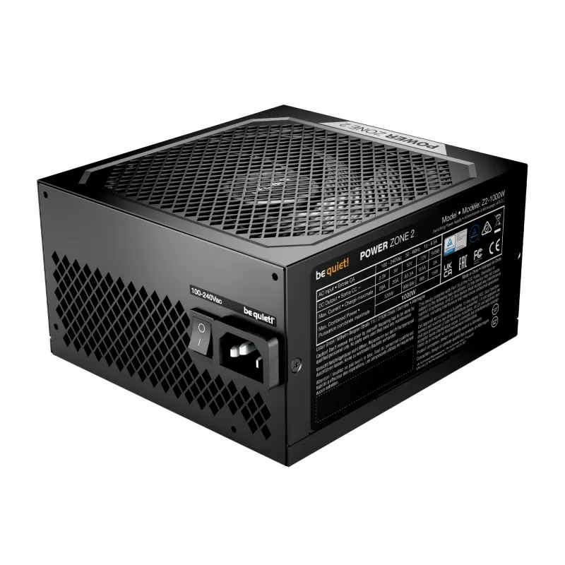 be quiet POWER ZONE 2 1000W zasilacz 20+4 pin ATX ATX Czarny