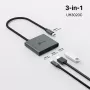 Hub USB Type-C TP-Link UH3020C — 3-portowy (HDMI, USB-A, USB-C), 5 Gbit/s, HDMI 4K@60Hz, PD do 100W, aluminium, kabel 0,18 m