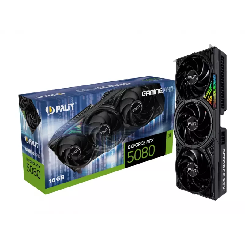 Palit Microsystems Karta Graficzna Rtx 5080 Gaming Pro 7680×4320 16GB Gddr7 Pci-e 5.0 X16 3xwentylator 3xdp/1xhdmi