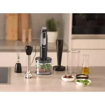 Braun MultiQuick 5 Pro 0,6 L Blender ręczny 1000 W Czarny, Srebrny