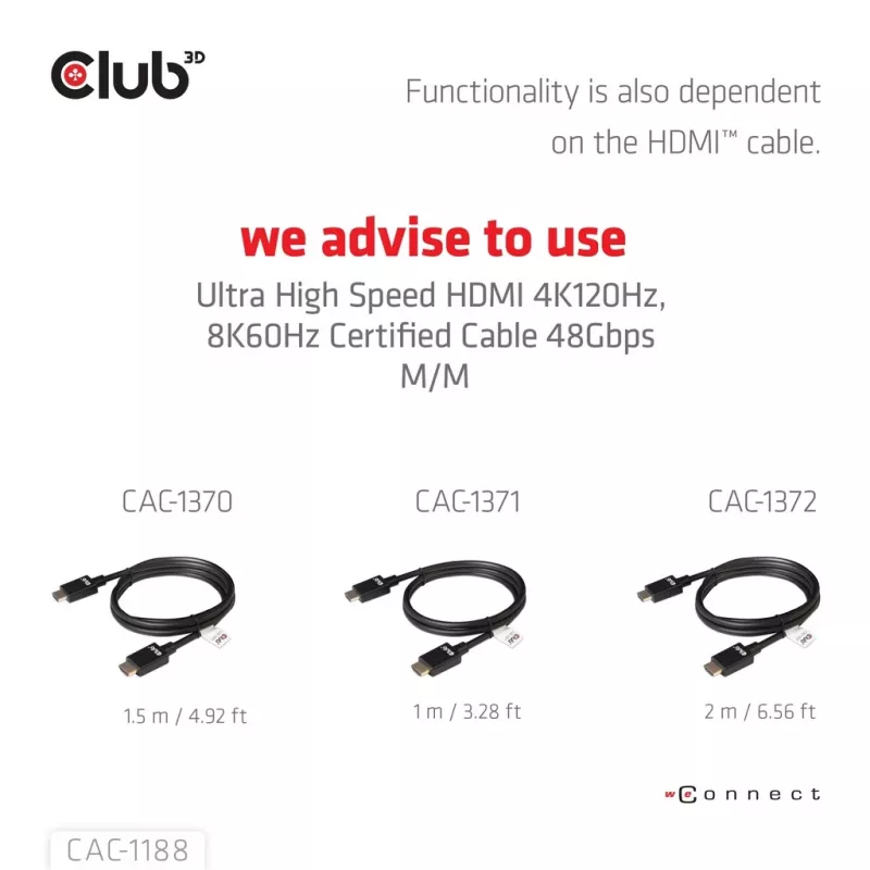 Adapter Club 3D Mini DisplayPort 1.4 na HDMI 8K60Hz M/Ż, złącze Mini DisplayPort