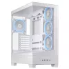 Obudowa PC ASUS A31 Plus TG ARGB WHITE Midi Tower — ATX, szkło hartowane, ARGB, 3x120mm + 1x120mm wentylatory, 38 cm GPU, 165 mm cooler CPU