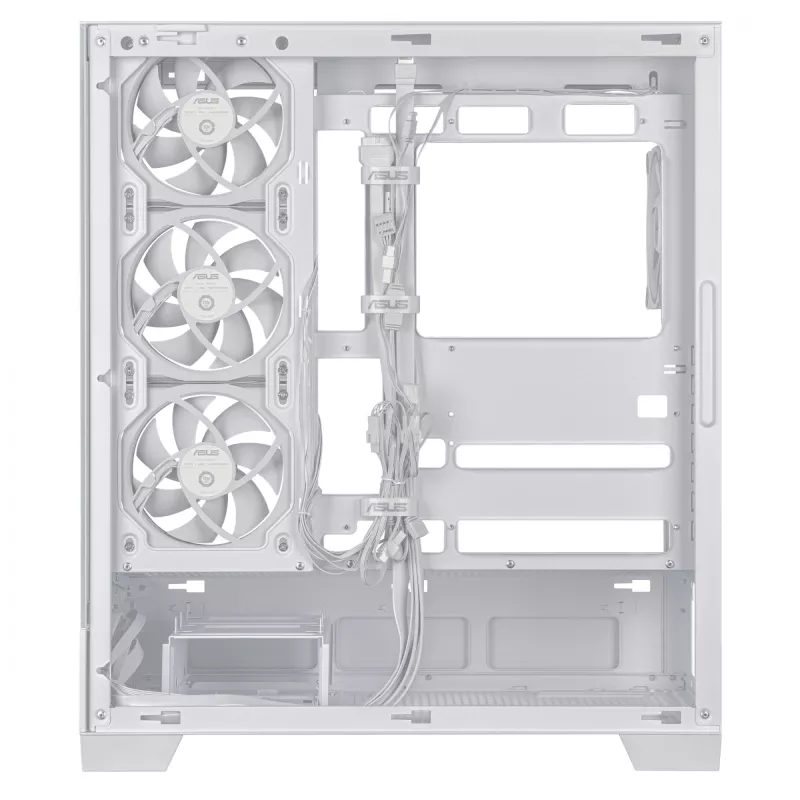 Obudowa PC ASUS A31 Plus TG ARGB WHITE Midi Tower — ATX, szkło hartowane, ARGB, 3x120mm + 1x120mm wentylatory, 38 cm GPU, 165 mm cooler CPU