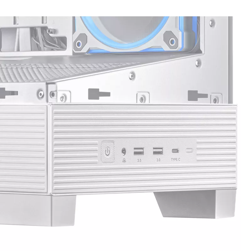 Obudowa PC ASUS A31 Plus TG ARGB WHITE Midi Tower — ATX, szkło hartowane, ARGB, 3x120mm + 1x120mm wentylatory, 38 cm GPU, 165 mm cooler CPU