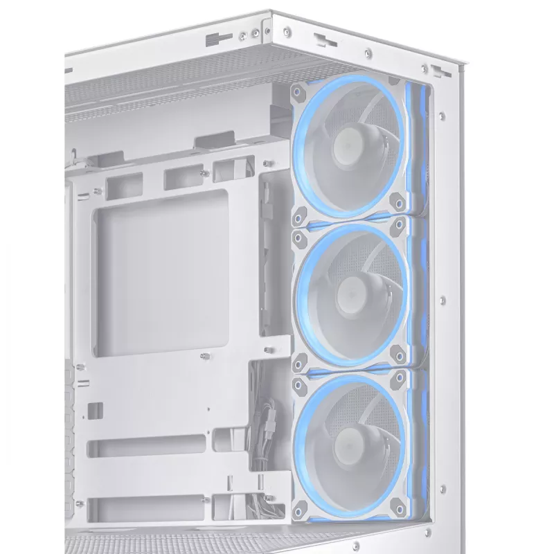Obudowa PC ASUS A31 Plus TG ARGB WHITE Midi Tower — ATX, szkło hartowane, ARGB, 3x120mm + 1x120mm wentylatory, 38 cm GPU, 165 mm cooler CPU
