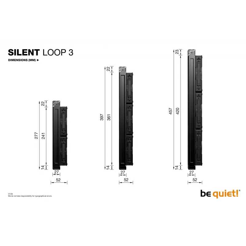 be quiet! Silent Loop 3 360 mm Procesorowy chłodnica cieczy All-in-one 12 cm Czarny 1 szt.