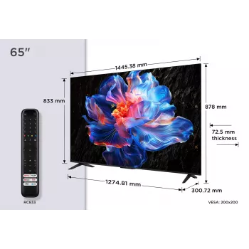 TCL V6C 65V6C Telewizor 165,1 cm (65 cali) 4K Ultra HD Smart TV Wi-Fi Metaliczny 280 cd/m²