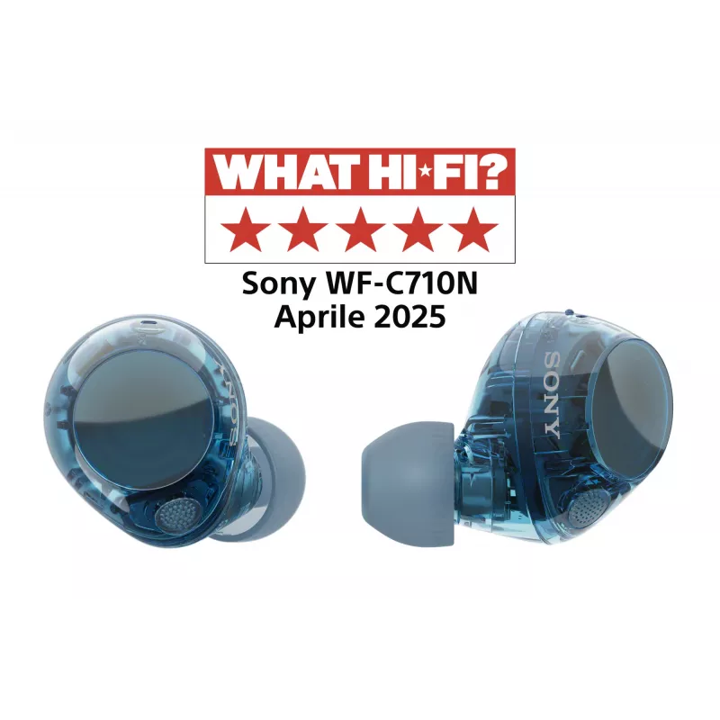 Słuchawki Sony WFC710NL.CE7 dokanałowe True Wireless, Bluetooth 5.3, ANC, IPX4, 8.5/12 h odtwarzania, Glass Blue
