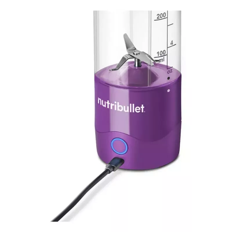 Blender przenośny NUTRIBULLET Portable 0.475 L — fioletowy, bateria 2000 mAh, pojemnik Tritan