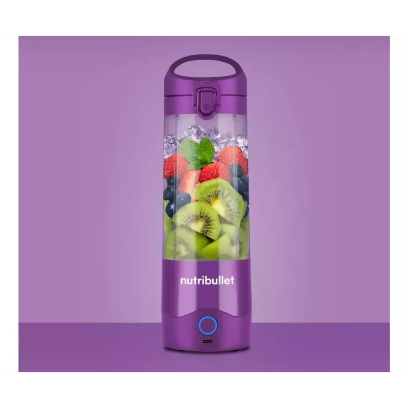 Blender przenośny NUTRIBULLET Portable 0.475 L — fioletowy, bateria 2000 mAh, pojemnik Tritan